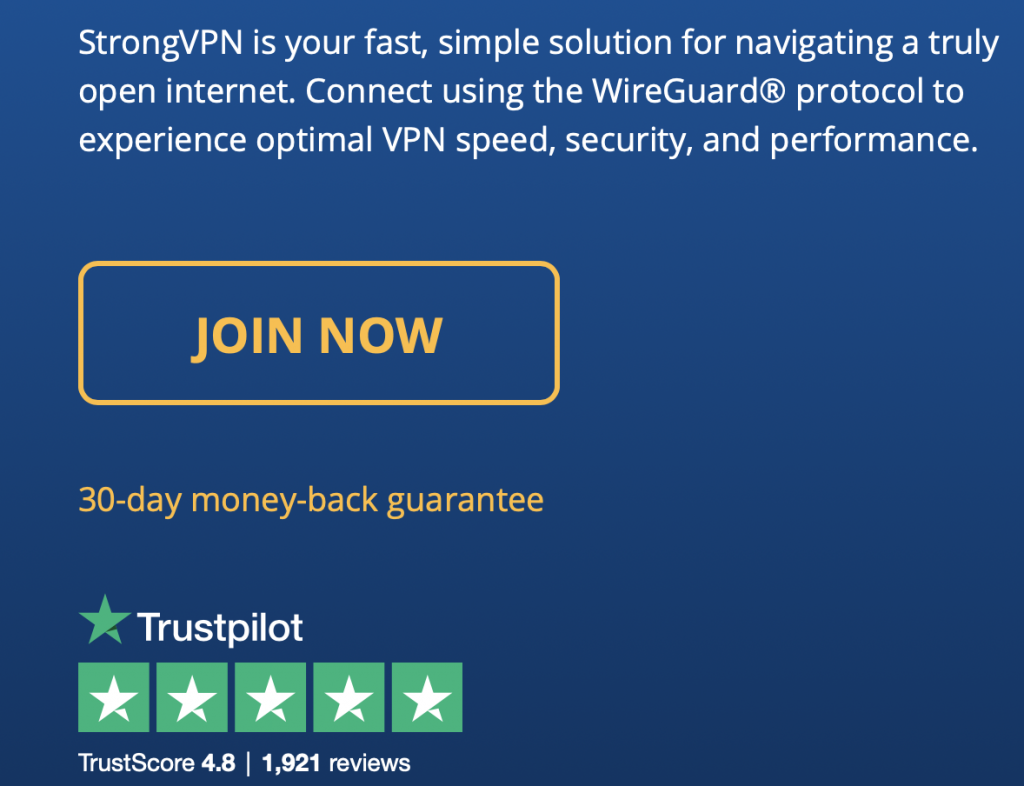 strong vpn review
